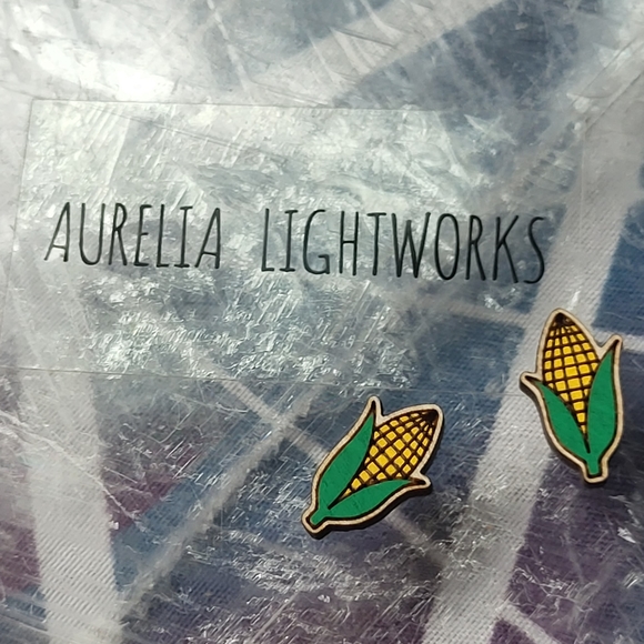 🌽 IT'S CORN! stud earrings - Picture 3 of 8
